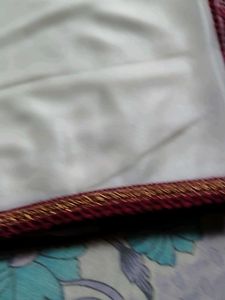 Elegant White Dupatta with Embellished Border