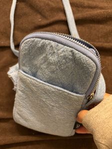 Cute denim Blue Crossbody Bag