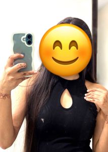Stylish Black Cutout Neck Top