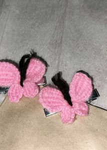 Adorable Pink Butterfly Hair Clips