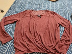 Women's V-Neck Long Sleeve Wrap Top