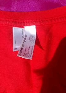 Vibrant Red Scoop Neck T-Shirt Dress