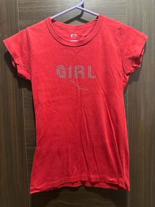 Red Girl Tshirt Top