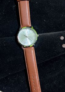 Classic Brown Leather Strap Watch