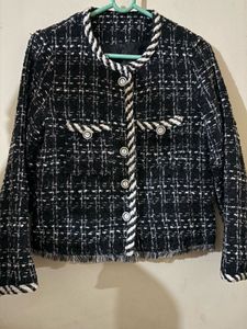 Elegant Tweed Style Jacket