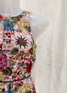 Floral Print Sleeveless Mini Dress