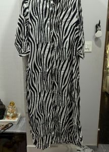 Stylish Zebra Print Maxi Dress