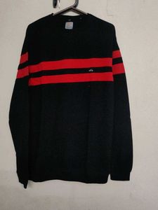 Men's Black & Red Striped Sweater
