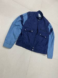 Men's Blue &amp; Navy Color Block Jacket 🇺🇸