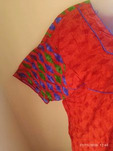 3xl Red Floral Nighty