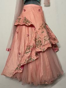 Stunning Teal &amp; Peach Lehenga Choli