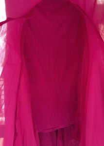 Vibrant Pink Flowy Ethnic Skirt