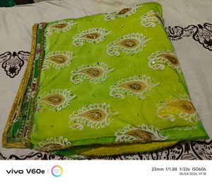 Stunning Yellow Embroidered Saree