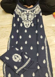 Chikankari Lakhnowi kurti set
