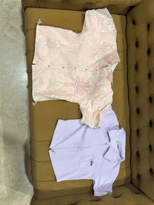 Chic Light Pink Embroidered Puff Sleeve Top
