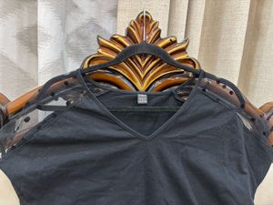 Black V-Neck Top