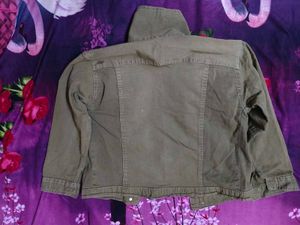 Olive Green Denim Jacket