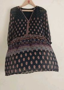Boho Print Tunic Top
