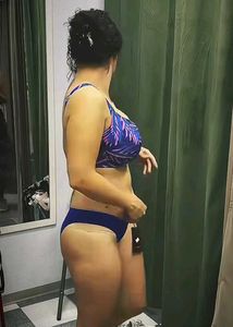 Blue &amp; Purple Patterned Bikini Top
