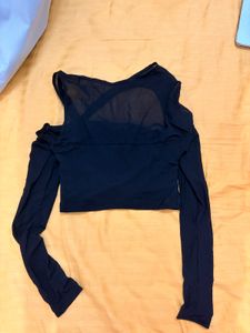 Sheer Mesh Long Sleeve Top