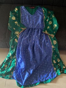 Blue &amp; Green ethnic festive Kurta