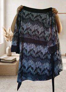 Plus Size Stylish Wrap Dress with Abstract Print