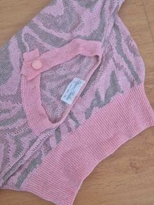 Pink Zebra Print Knit Top