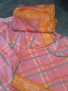 Vibrant Pink Bandhani Lehenga Choli Set