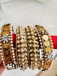 Exquisite Embellished Bangle Set of 2