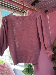 knit sweater pink color
