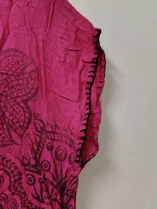 Vibrant Pink Mandala Print Dress