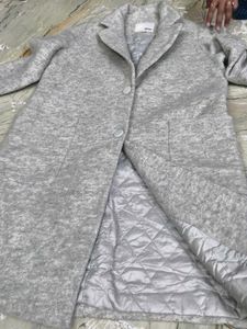 Stylish Grey Textured Coat