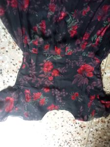 Floral Print Frock Set with plazzo