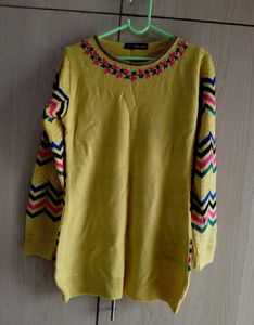 Mustard Embroidered Sweater🔥🔥