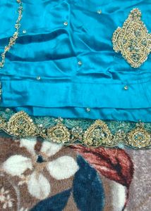 Teal Embellished Ethnic lehenga