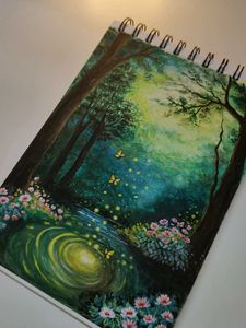 Enchanting Forest Scene Painting