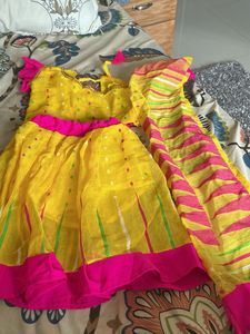Vibrant Yellow Lehenga Choli Set