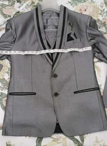 Men's Grey Three Piece Formal Suit