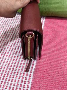 Chic Red Leather Wallet