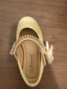 Sparkly Gold Ballerina Flats