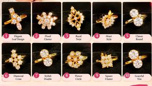 Elegant Gold Tone Statement Rings💃💃