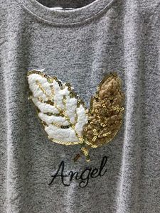 Grey Angel Sequin Top