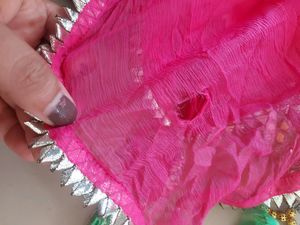 Beautifully Pink Heavy Duppatas Full Length