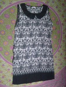 Vintage Black & White Patterned Dress