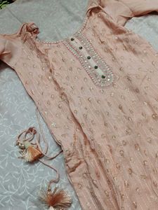beautiful peach salwar suit with dupatta 🍭🪷