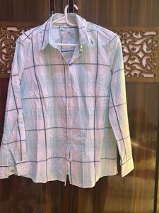 Light Blue Plaid Long Sleeve Shirt