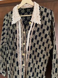 Vintage Lace Trimmed Shirt