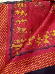 Handloom Saree with Kalamkari Print