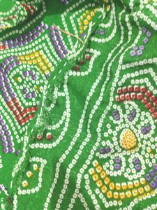 Green Bandhani Saree