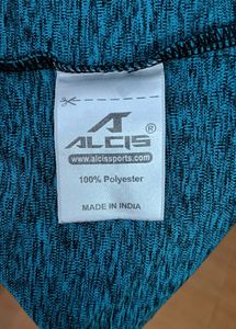 Alcis Dark Blue Round Neck Outside T-Shirt
